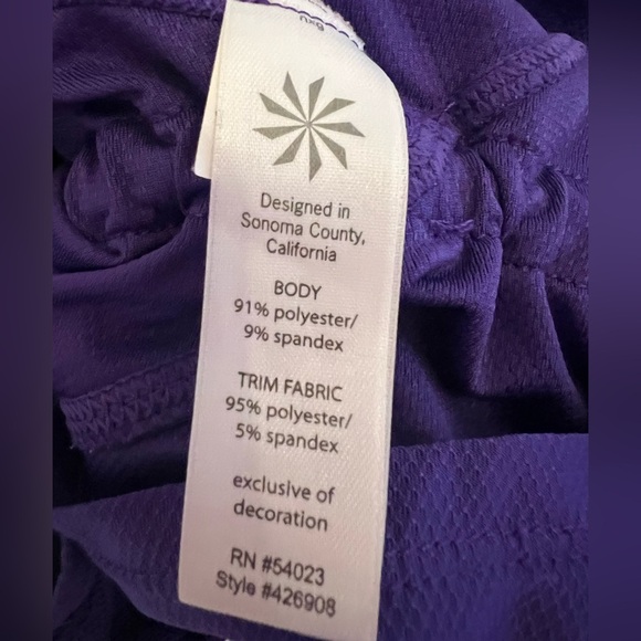 Athleta Purple Wick It Good Activewear Tank Top Size Medium - Picture 5 of 5